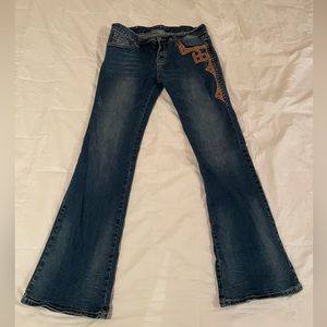 NWOT Montana West Trinity Ranch bootcut, blingy, stretchy jeans size 15x34